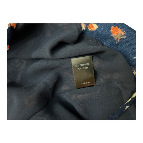 Lulus Divine Days Navy Blue Floral Wrap Maxi Dress XS - Picture 12 of 14